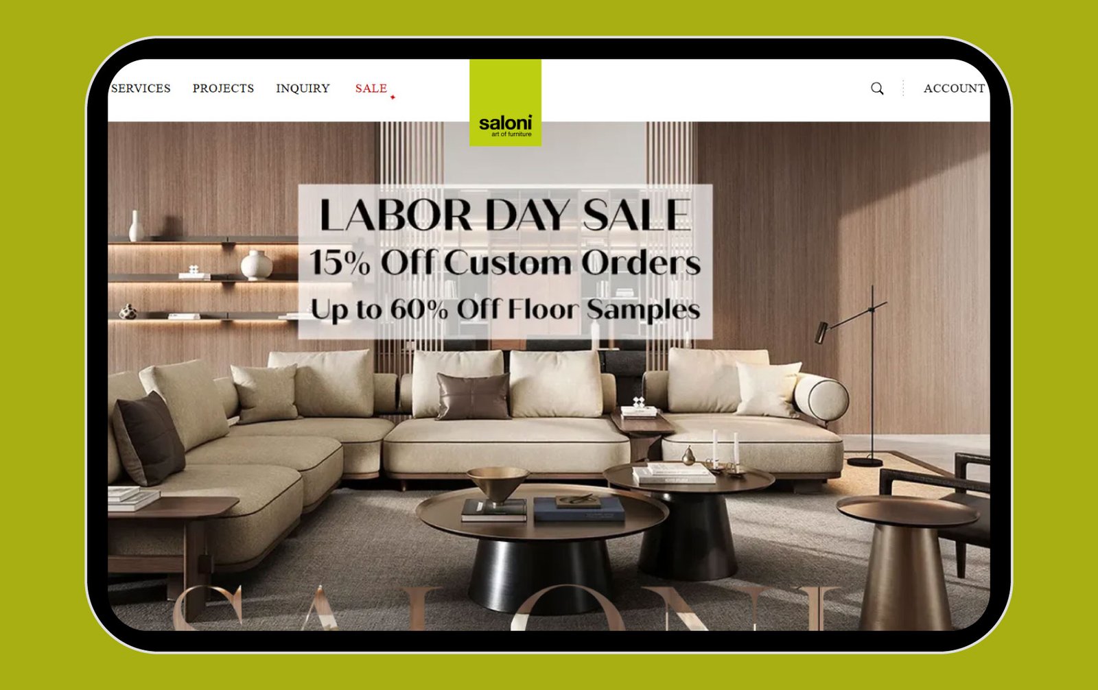 Saloni Furniture Website